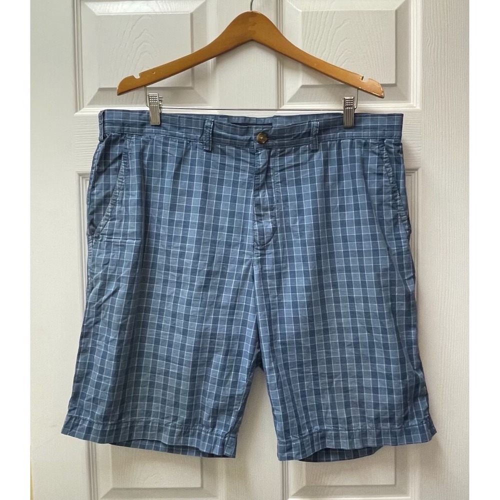 Tommy Hilfiger Men's 10" Inseam Blue‎ Plaid Shorts Size 38